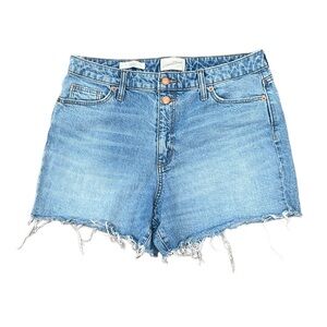Universal Thread High-Rise Vintage Midi Raw Frayed Hem Jean Shorts